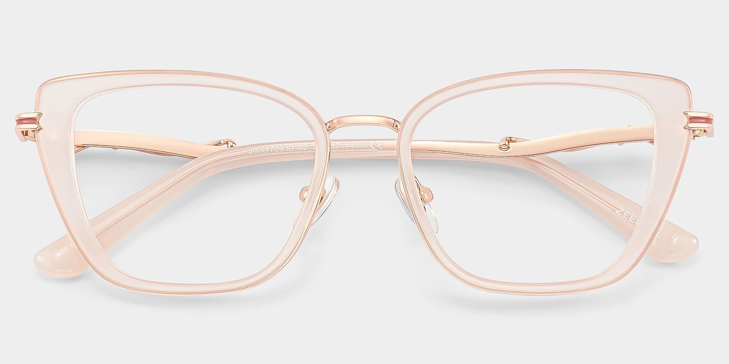 Lunettes œil-de-chat Veronica Beige | ZEELOOL1