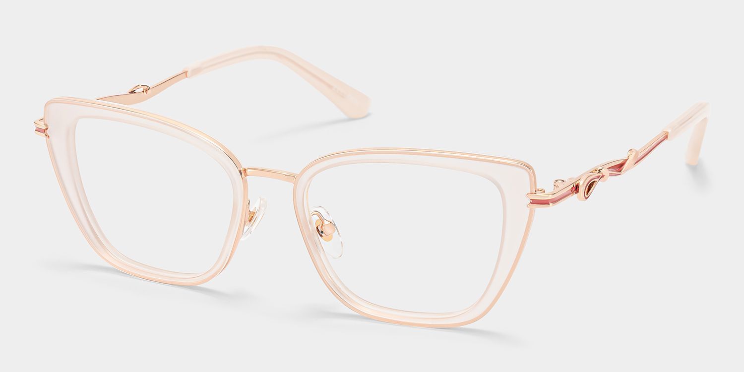 Lunettes œil-de-chat Veronica Beige | ZEELOOL2
