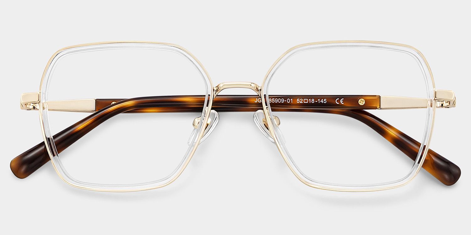 Lunettes à monture mixte géométrique transparente Sophie pour Femme | ZEELOOL1