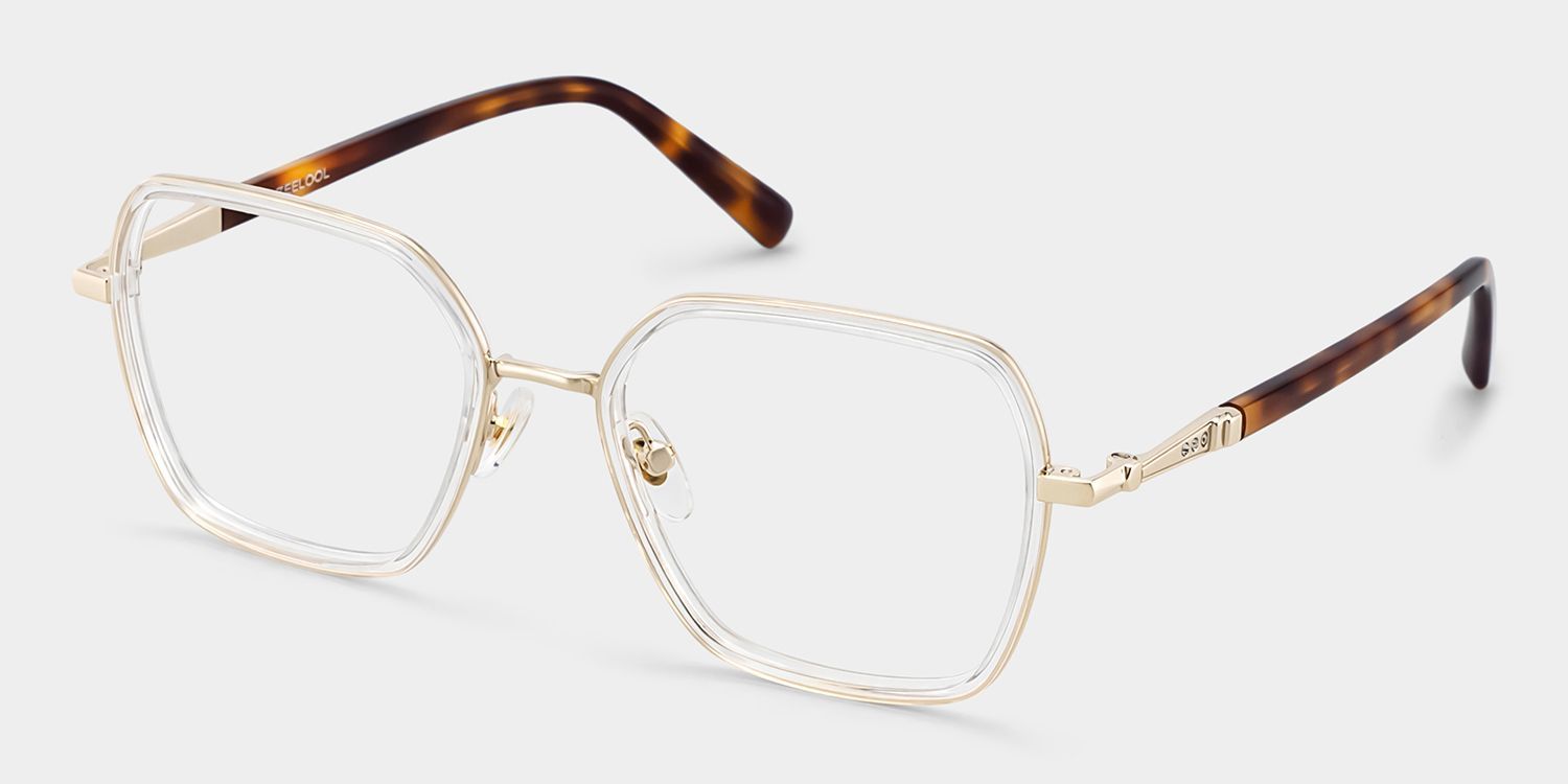 Lunettes à monture mixte géométrique transparente Sophie pour Femme | ZEELOOL2