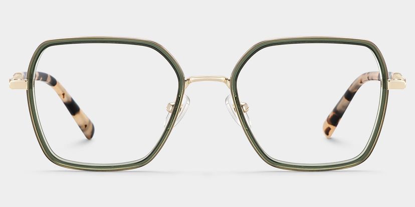 Lunettes géométriques vertes Sophie
