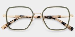 Lunettes géométriques vertes Sophie1
