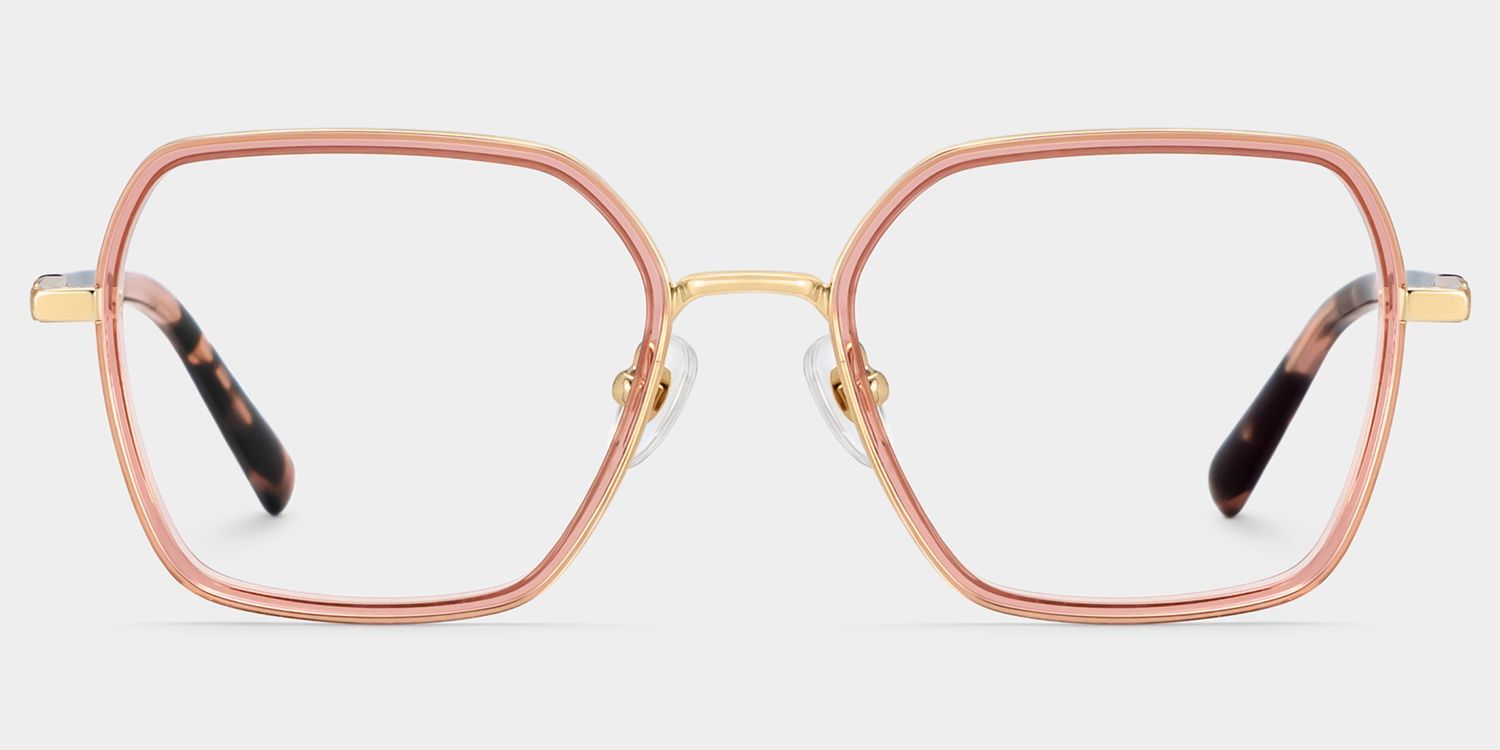 Lunettes Sophie géométriques roses à monture mixte pour femmes | ZEELOOL0