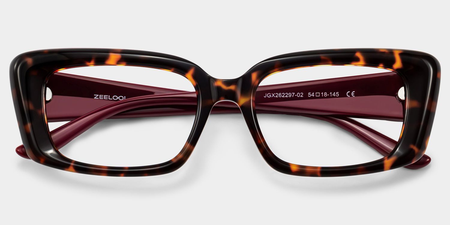 Shiny Lunettes Rectangulaires Écaille de Tortue | ZEELOOL1
