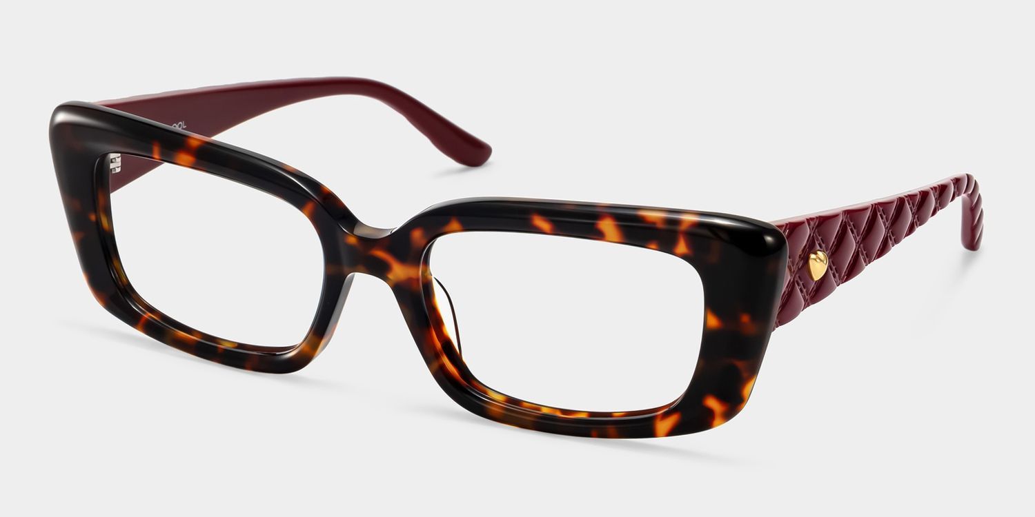 Shiny Lunettes Rectangulaires Écaille de Tortue | ZEELOOL2