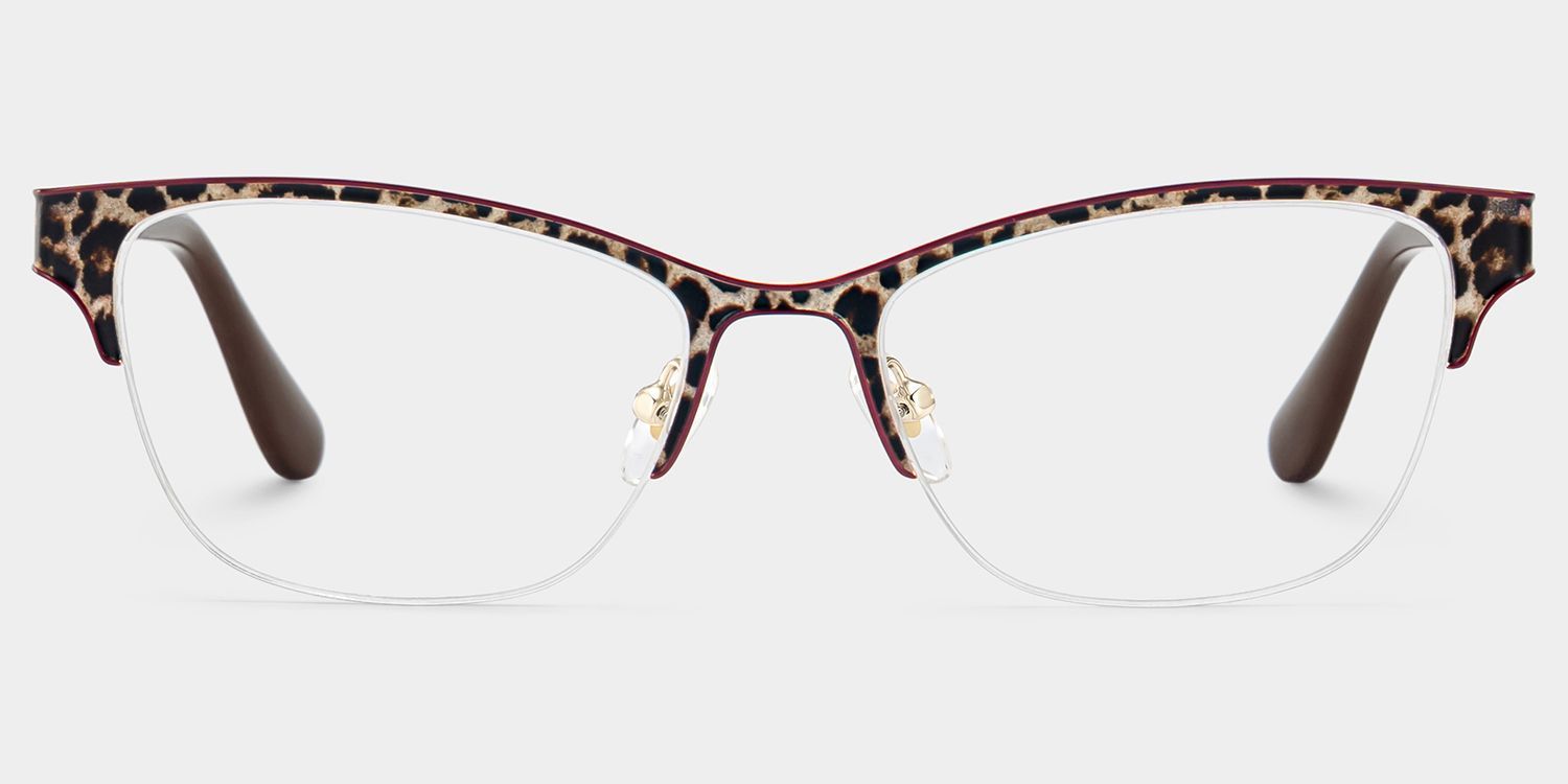 Lunettes œil-de-chat Dorian marron à imprimé léopard | ZEELOOL0