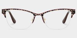Dorian Léopard marron Cat-eye lunettes0