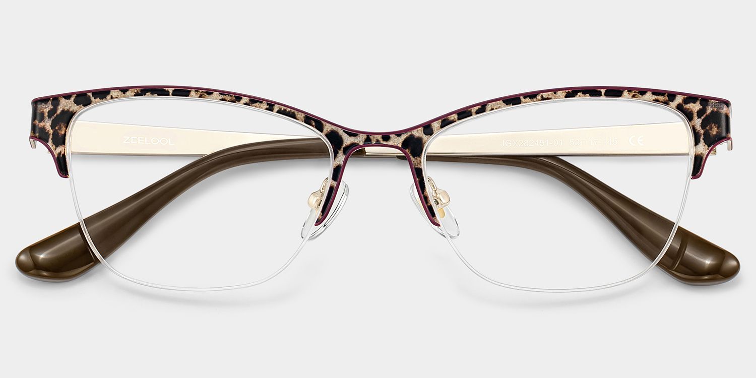 Lunettes œil-de-chat Dorian marron à imprimé léopard | ZEELOOL1