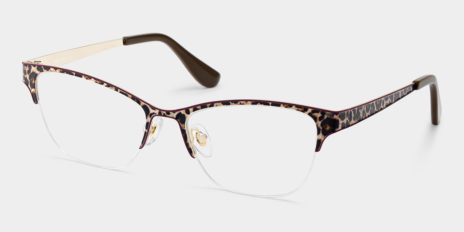 Lunettes œil-de-chat Dorian marron à imprimé léopard | ZEELOOL2