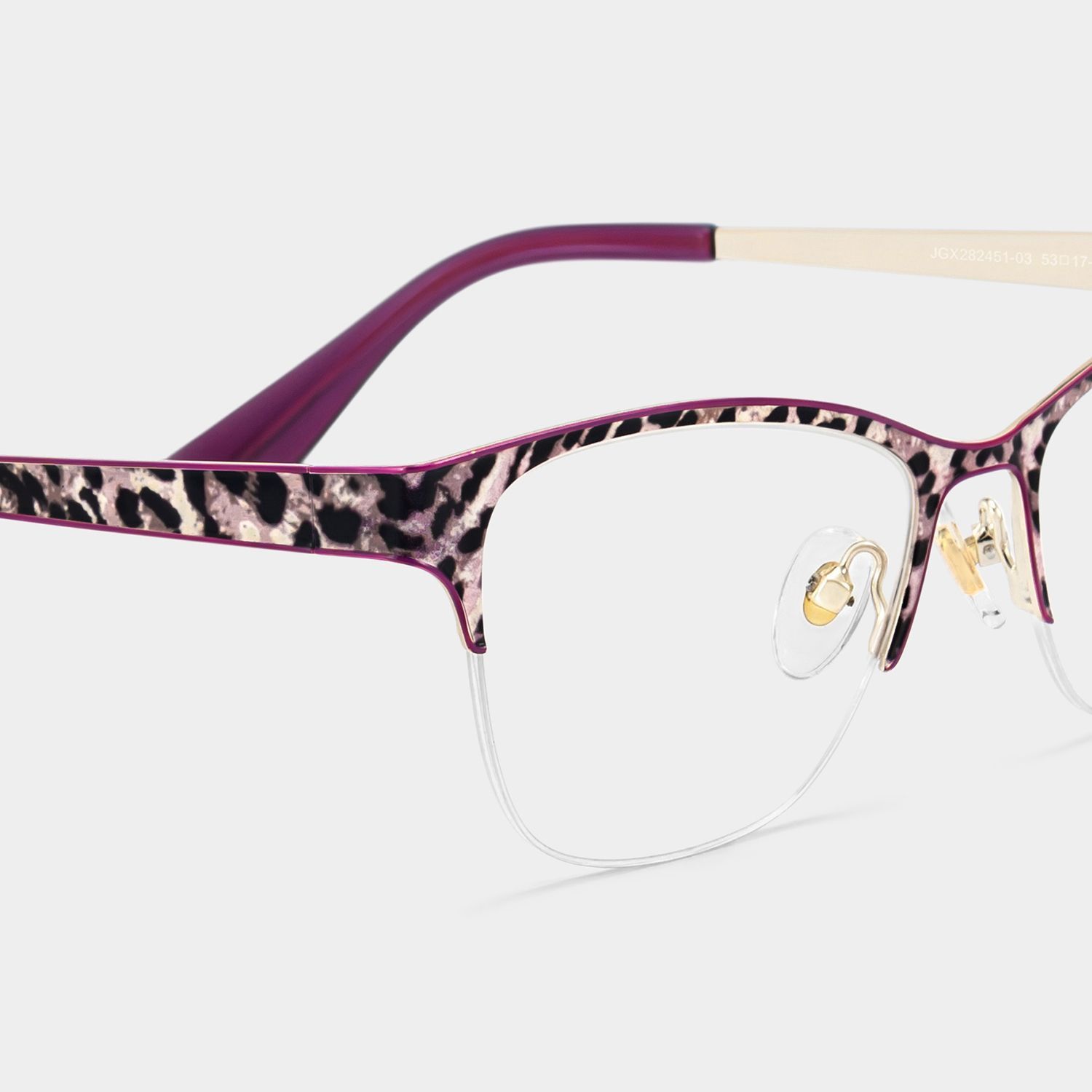 Lunettes œil de chat Dorian à imprimé léopard violet | ZEELOOL4
