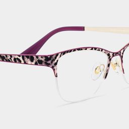 Dorian Léopard violet Cat-eye lunettes4
