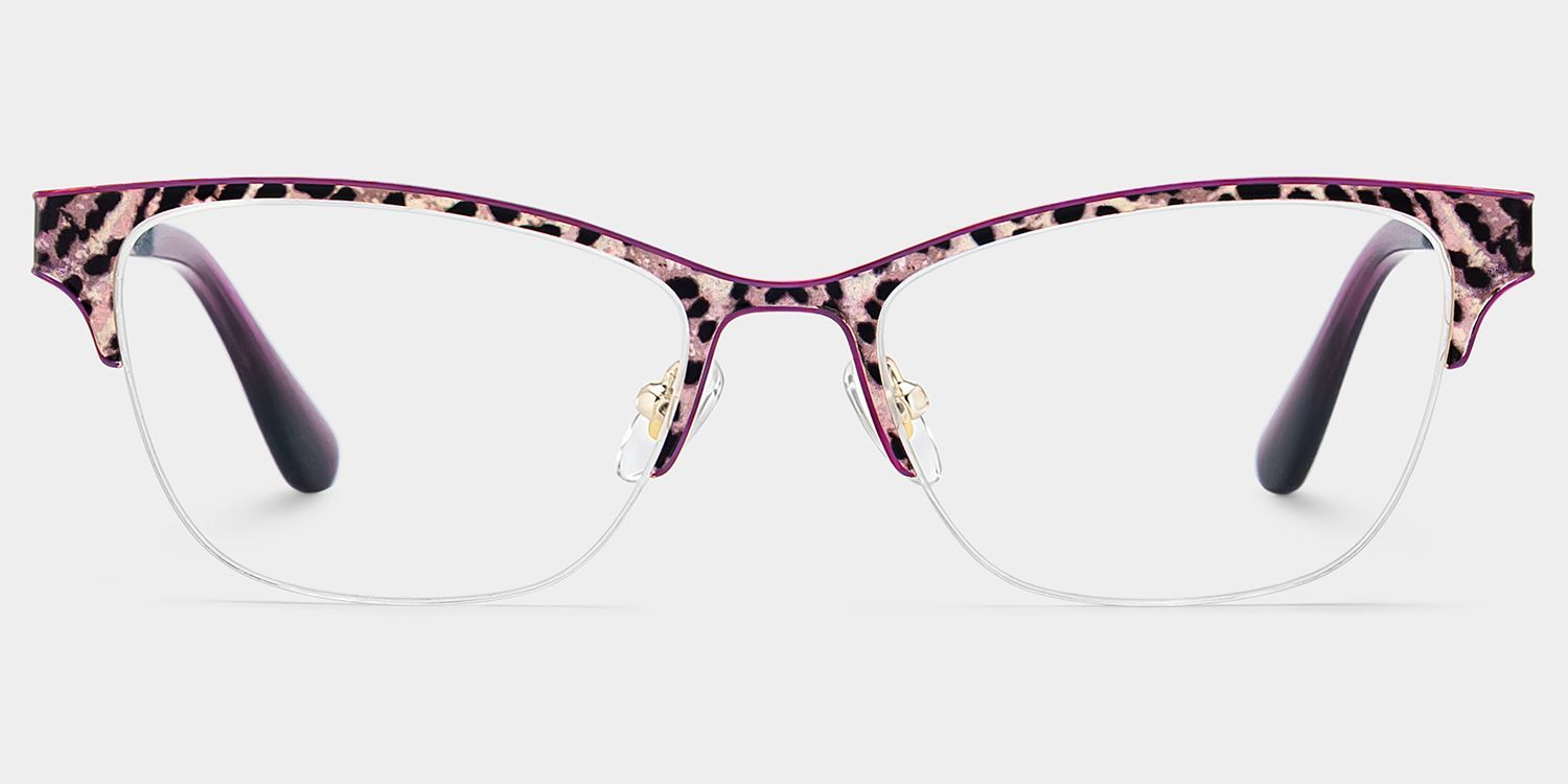 Lunettes œil de chat Dorian à imprimé léopard violet | ZEELOOL0