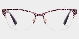 Dorian Léopard violet Cat-eye lunettes0
