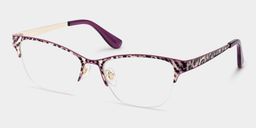 Dorian Léopard violet Cat-eye lunettes2