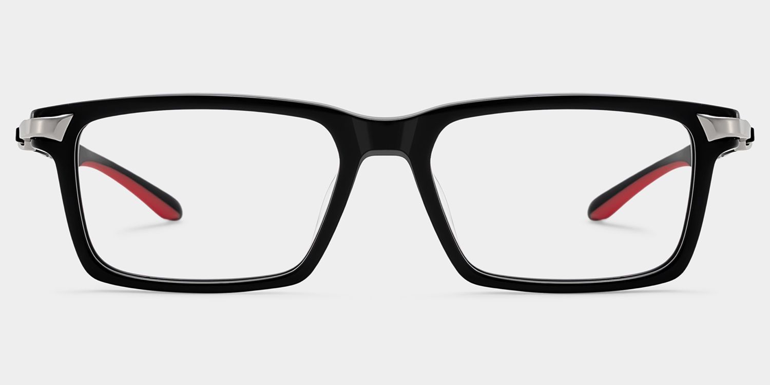 Lunettes de vue rectangulaires noires Orion en ligne | ZEELOOL0