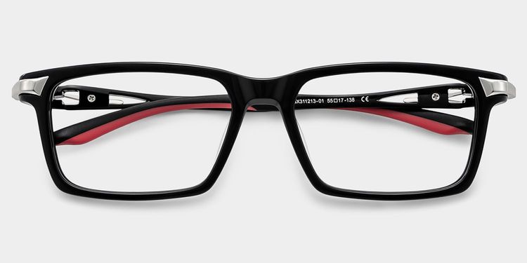 Lunettes rectangulaires noires Orion