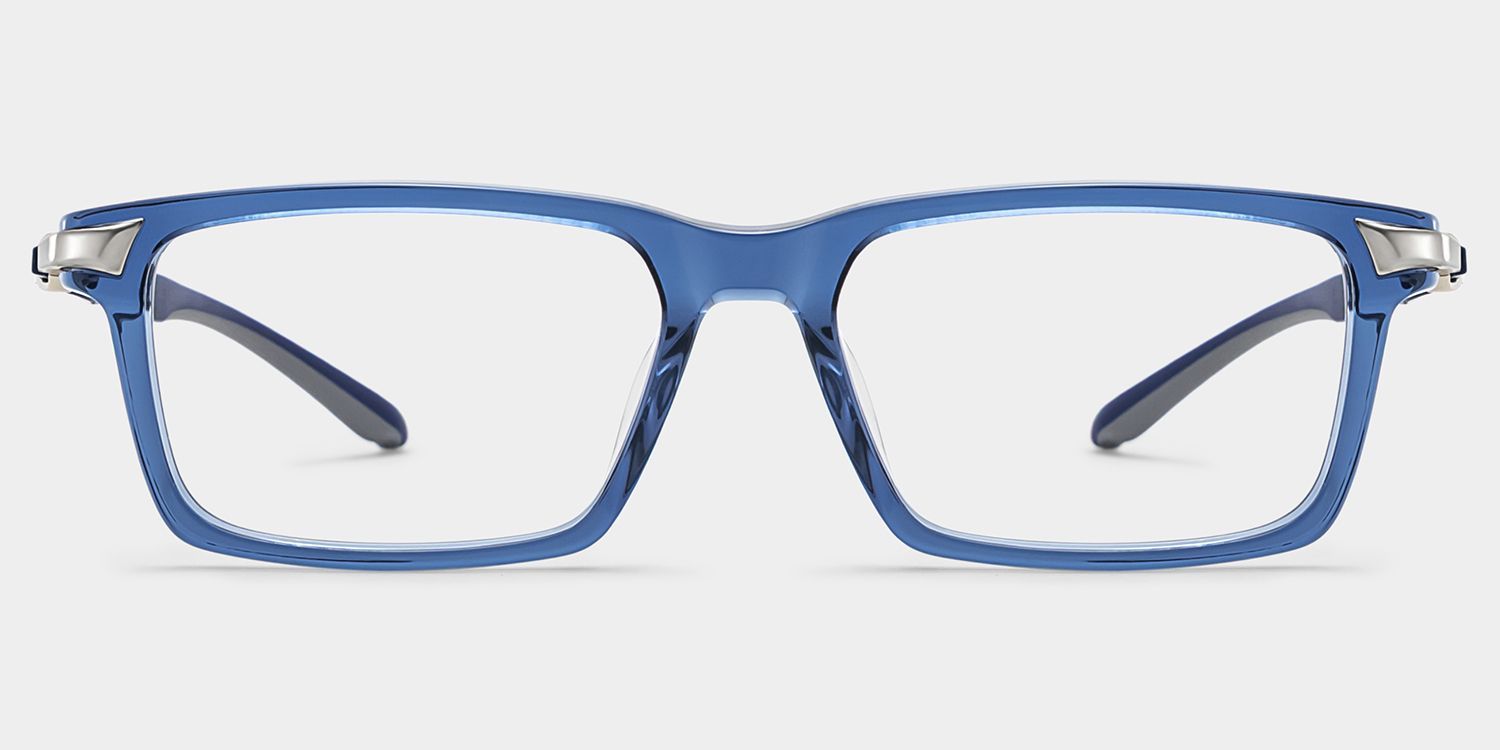 Lunettes de vue rectangulaires bleues Orion pour Hommes | ZEELOOL0