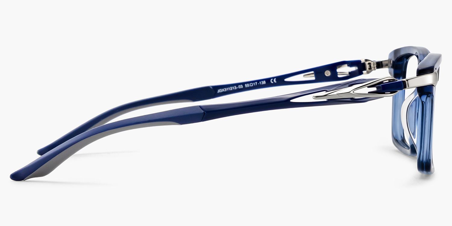 Lunettes de vue rectangulaires bleues Orion pour Hommes | ZEELOOL3