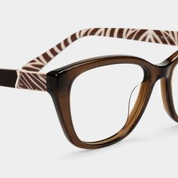 Brielle Marron Cat-eye lunettes5