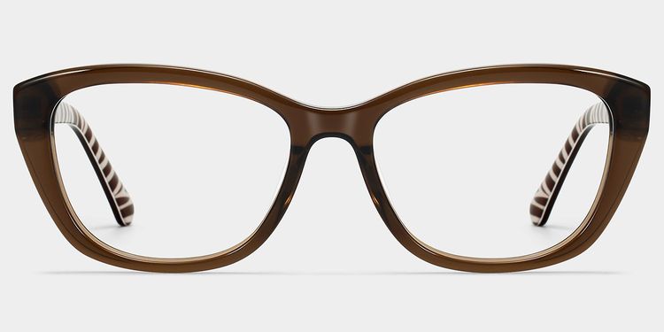 Brielle Marron Cat-eye lunettes