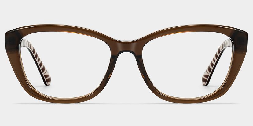 Brielle Marron Cat-eye lunettes