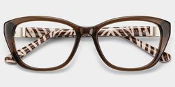 Brielle Marron Cat-eye lunettes2