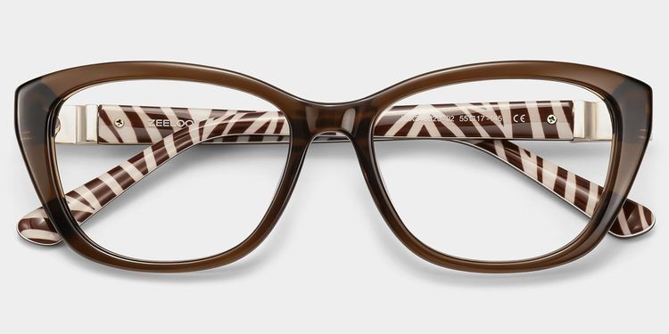 Brielle Marron Cat-eye lunettes