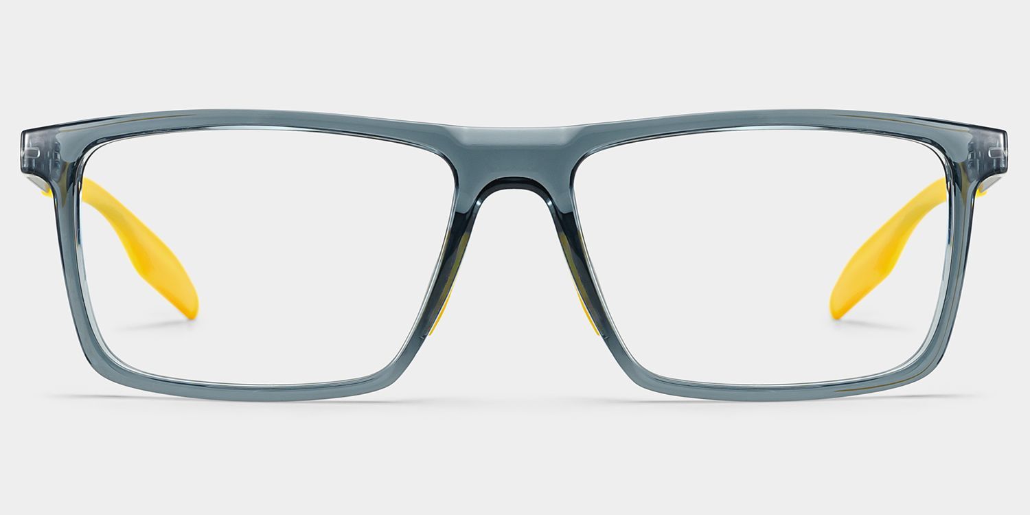 Lunettes Active à monture bleue et jaune avec monture rectangulaire en ligne | ZEELOOL1