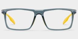 Lunettes Active rectangulaires bleues et jaunes1