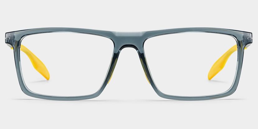 Lunettes Active rectangulaires bleues et jaunes
