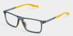 Lunettes Active rectangulaires bleues et jaunes3