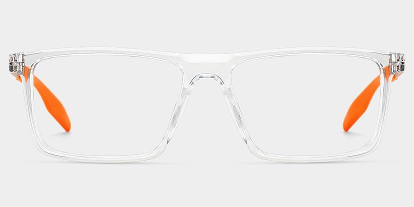 Lunettes rectangulaires orange transparent Active