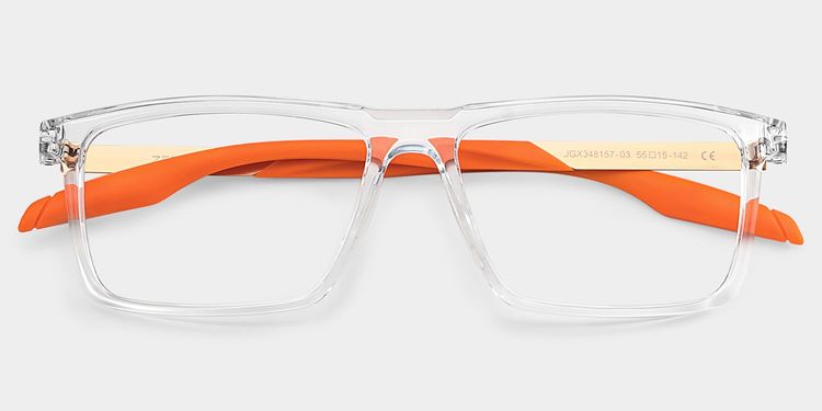 Active Orange transparent Rectangulaire lunettes
