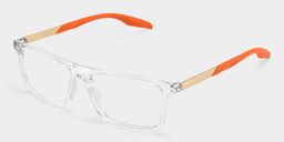 Lunettes rectangulaires orange transparent Active3