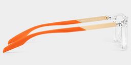 Lunettes rectangulaires orange transparent Active4