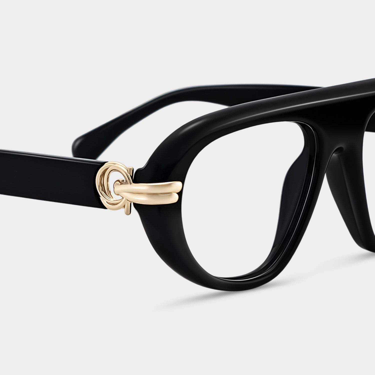 Acheter des Lunettes Aviateur Fines Noires Aveline en Ligne | ZEELOOL5