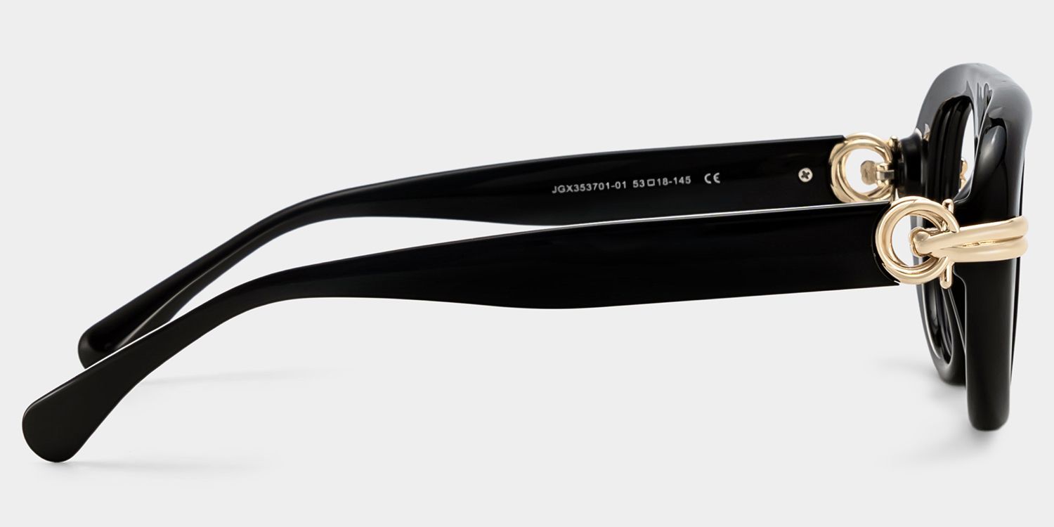 Acheter des Lunettes Aviateur Fines Noires Aveline en Ligne | ZEELOOL3