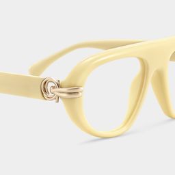 Lunettes aviateur blanches Aveline5
