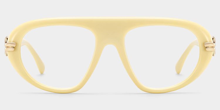 Lunettes aviateur blanches Aveline
