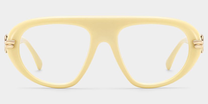 Lunettes aviateur blanches Aveline