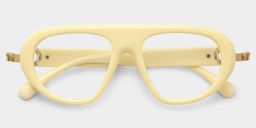 Lunettes aviateur blanches Aveline1