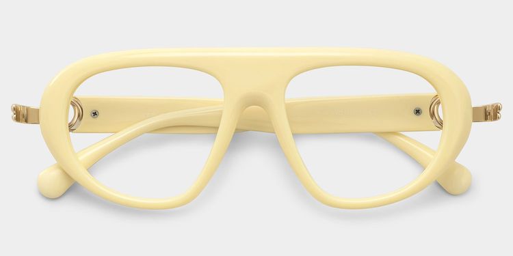 Lunettes aviateur blanches Aveline