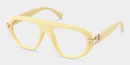 Lunettes aviateur blanches Aveline2