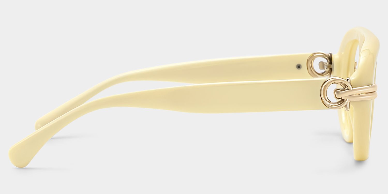 Aveline Lunettes aviateur fines blanches cerclées pour femmes | ZEELOOL3