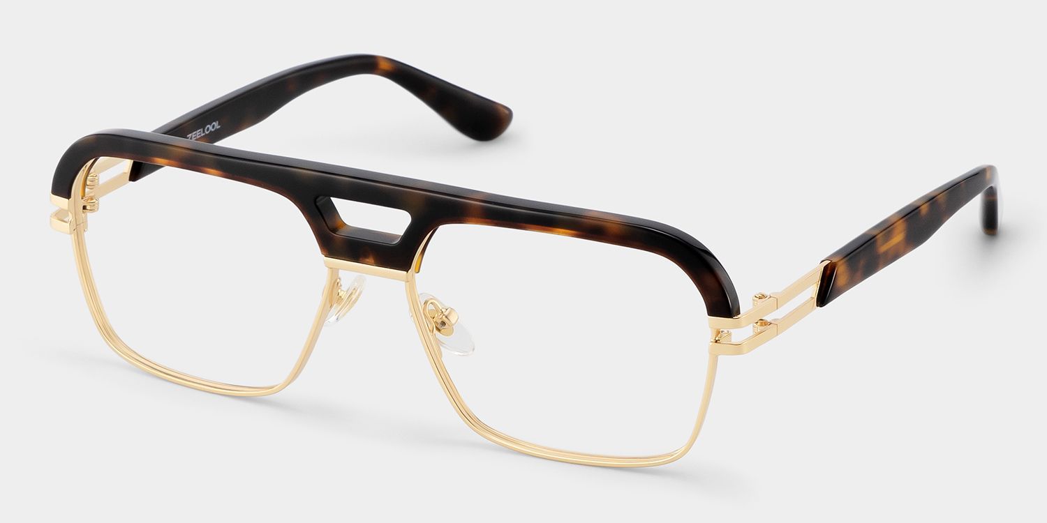 Lunettes de vue aviateur Griff écaille de tortue pour homme | ZEELOOL2