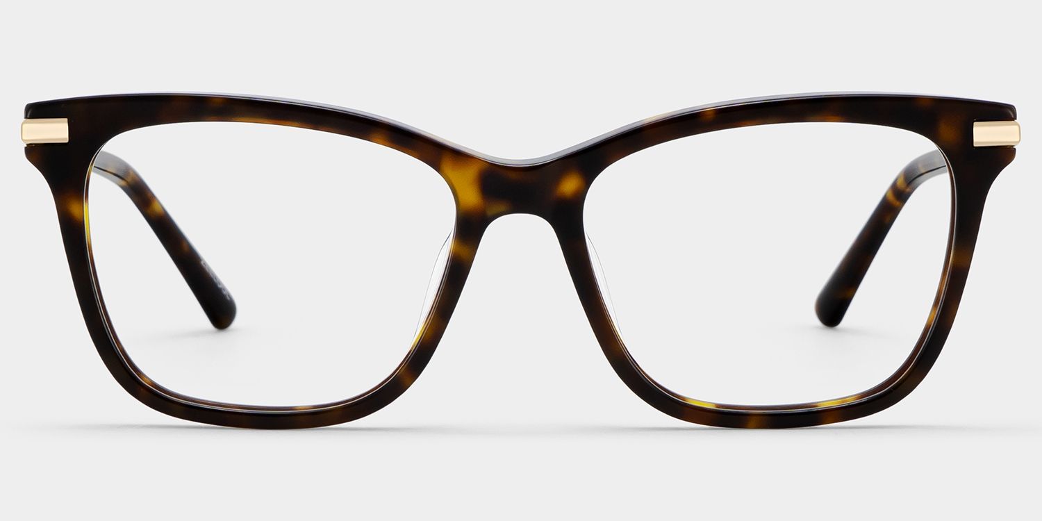 Lunettes Eliot à monture mixte rectangulaire écaille de tortue pour Femme | ZEELOOL0