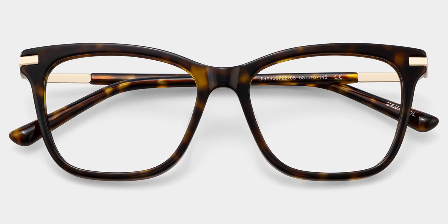 Lunettes Eliot à monture mixte rectangulaire écaille de tortue pour Femme | ZEELOOL1