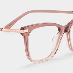 Lunettes rectangulaires rose clair Eliot4