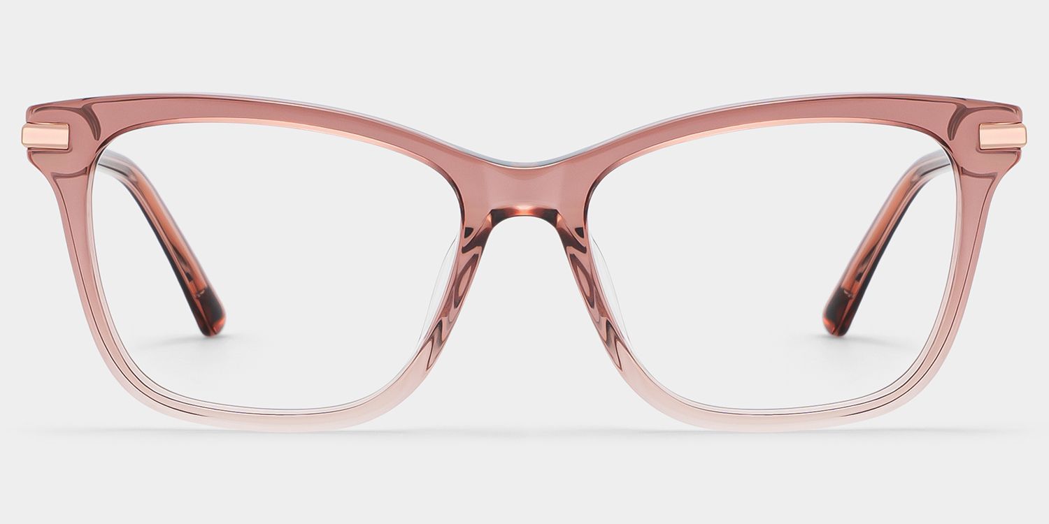 Lunettes à monture mixte rectangulaire rose clair Eliot pour femmes | ZEELOOL0