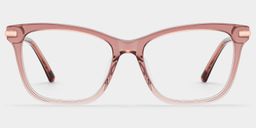 Lunettes rectangulaires rose clair Eliot0
